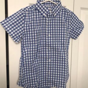 Boys gingham dress shirt(short sleeved) 4-5
